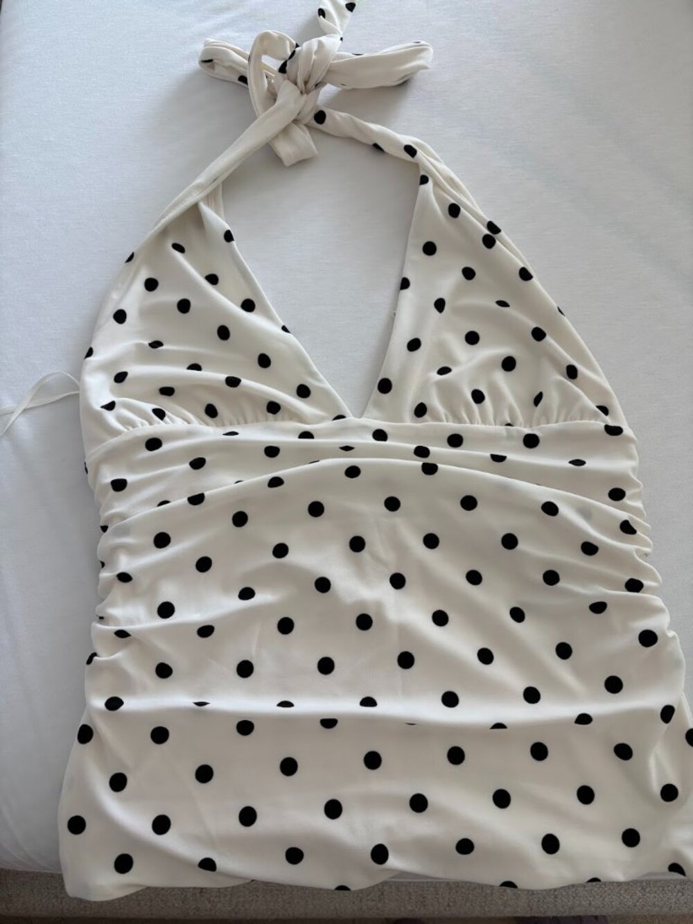 Aritzia polka dot halter top